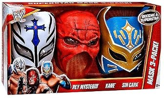 WWE Wrestling Costumes Rey Mysterio, Kane & Sin Cara Mask 3-Pack